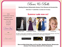 Tablet Screenshot of bowsnbellsbridalwear.co.uk